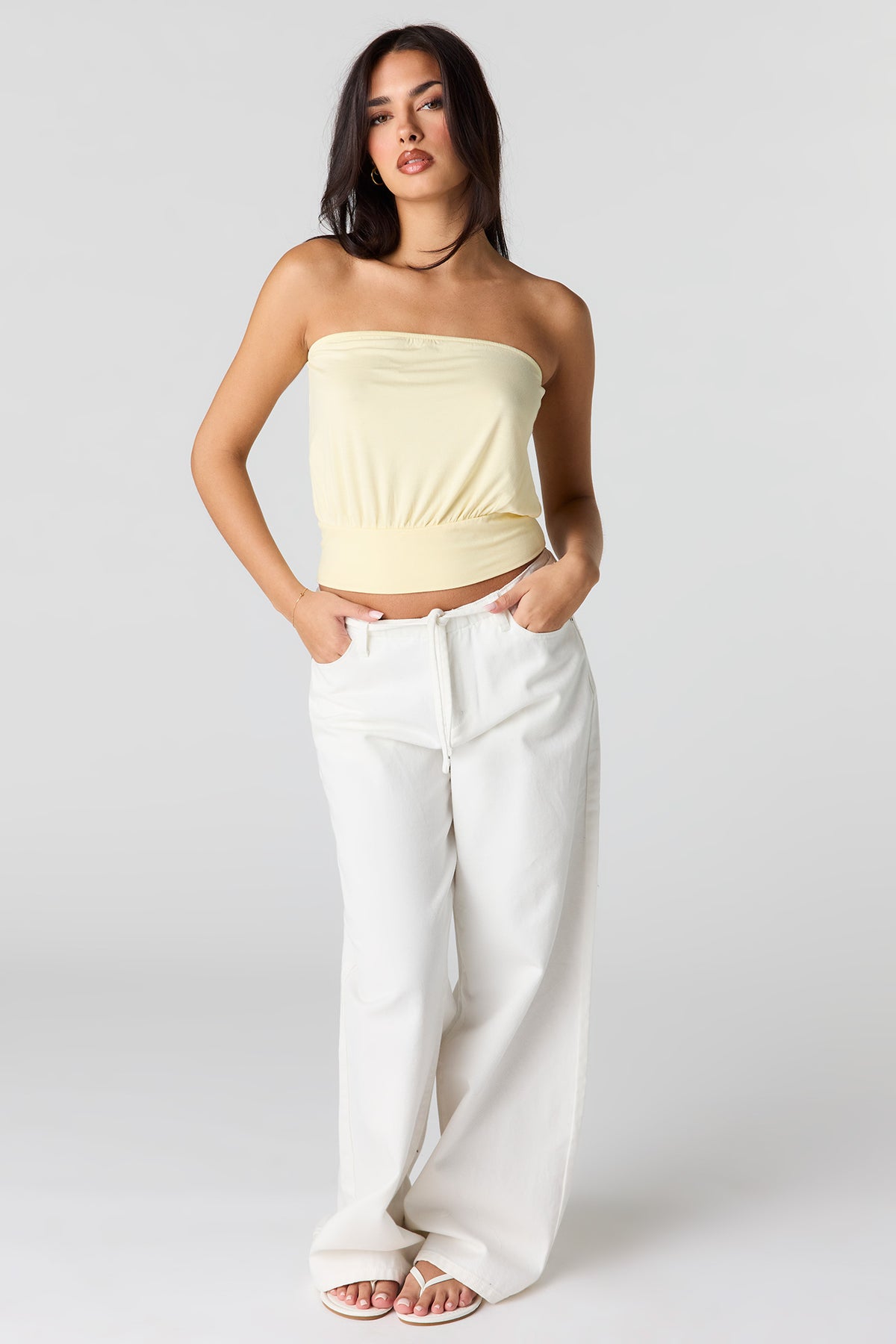 Alt View 3. Tube Top - Yellow