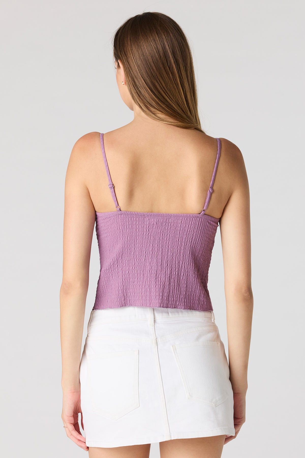 Alt View 2. Textured Butterfly Top - Purple