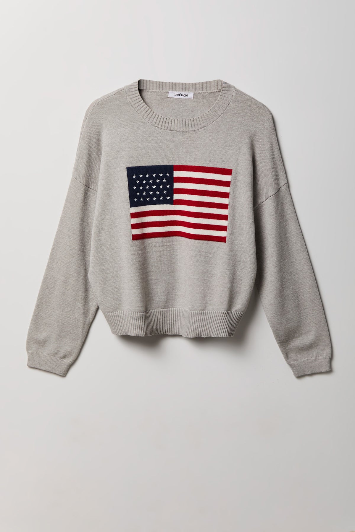 Alt View 4. Jacquard Knit Sweater - Heather Grey