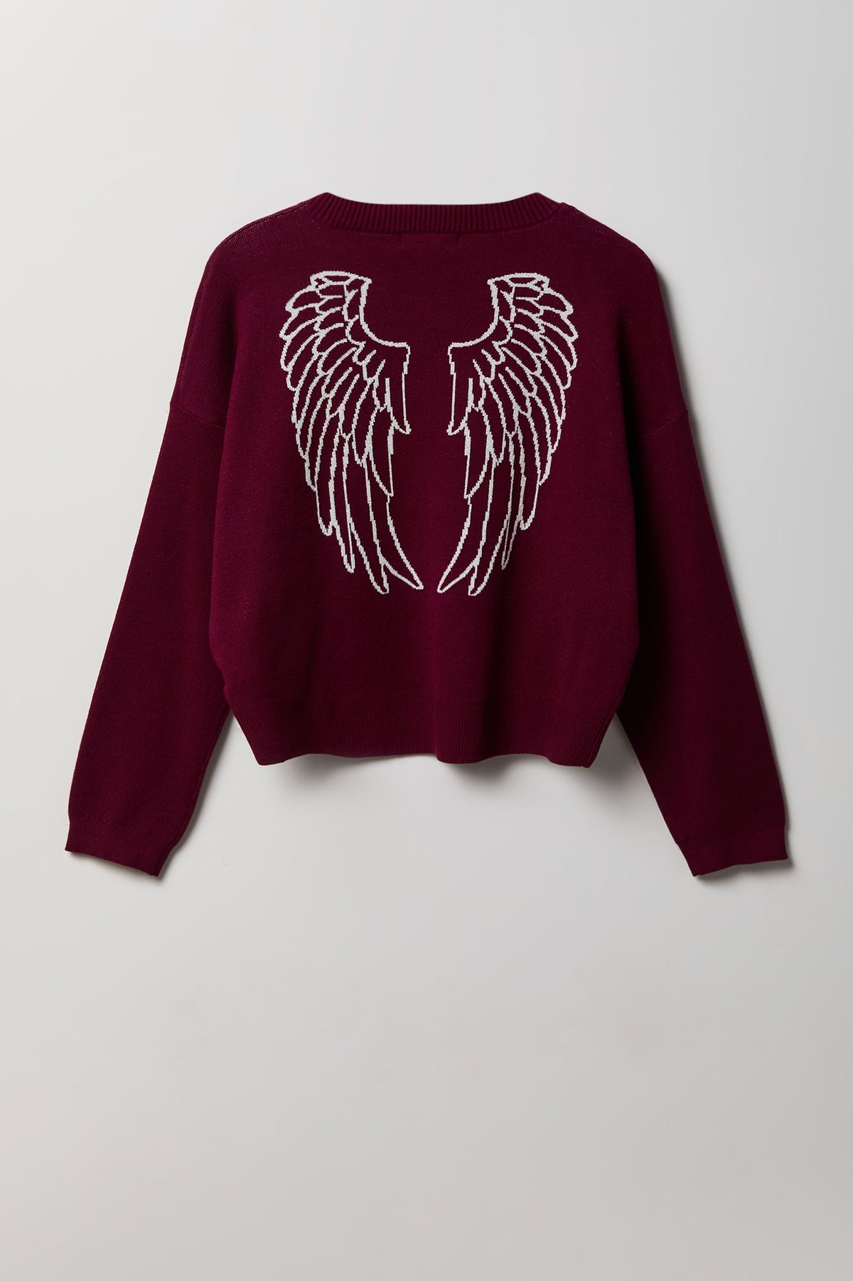 Alt View 6. Jacquard Knit Sweater - Burgundy