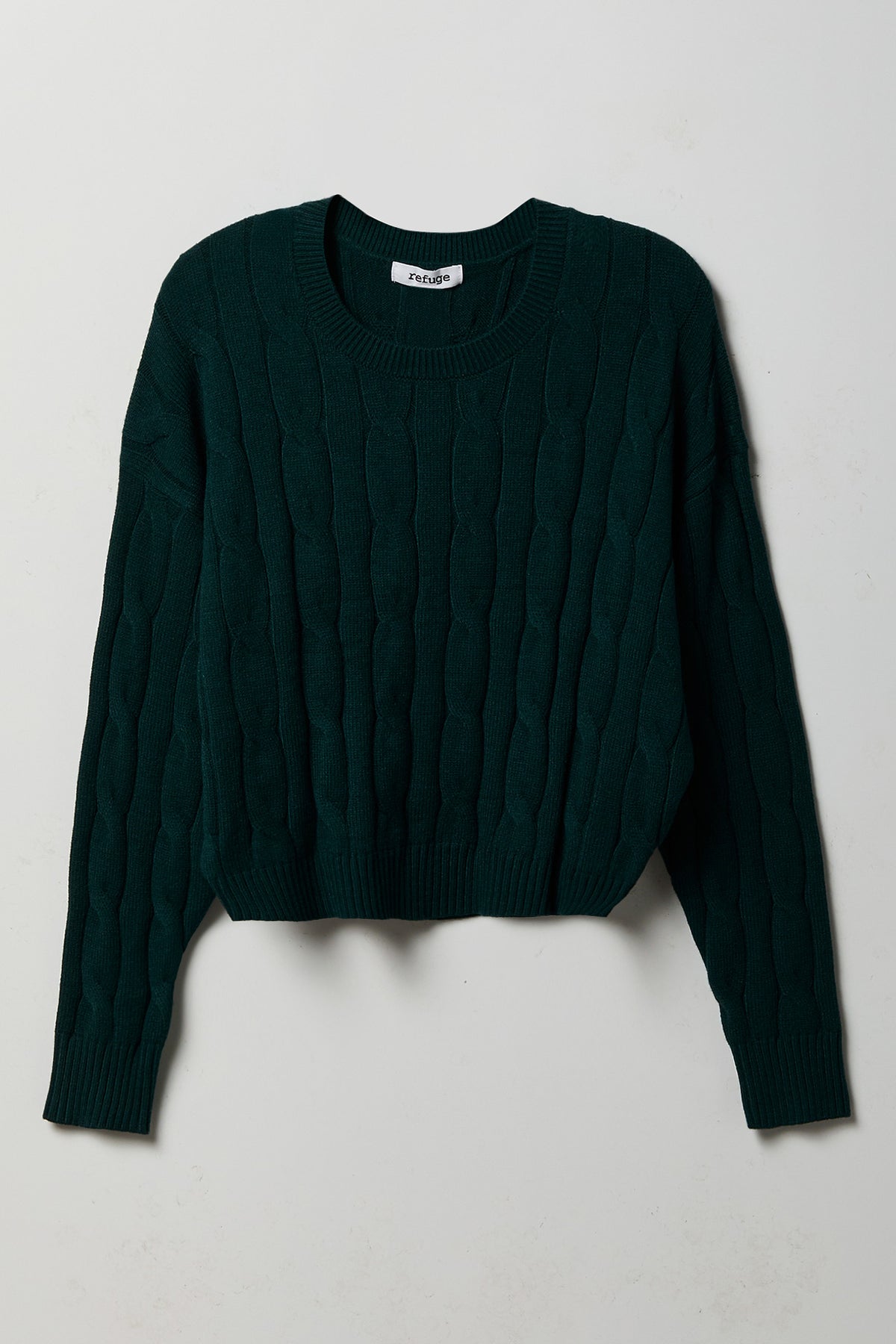 Cable Knit Sweater - Green