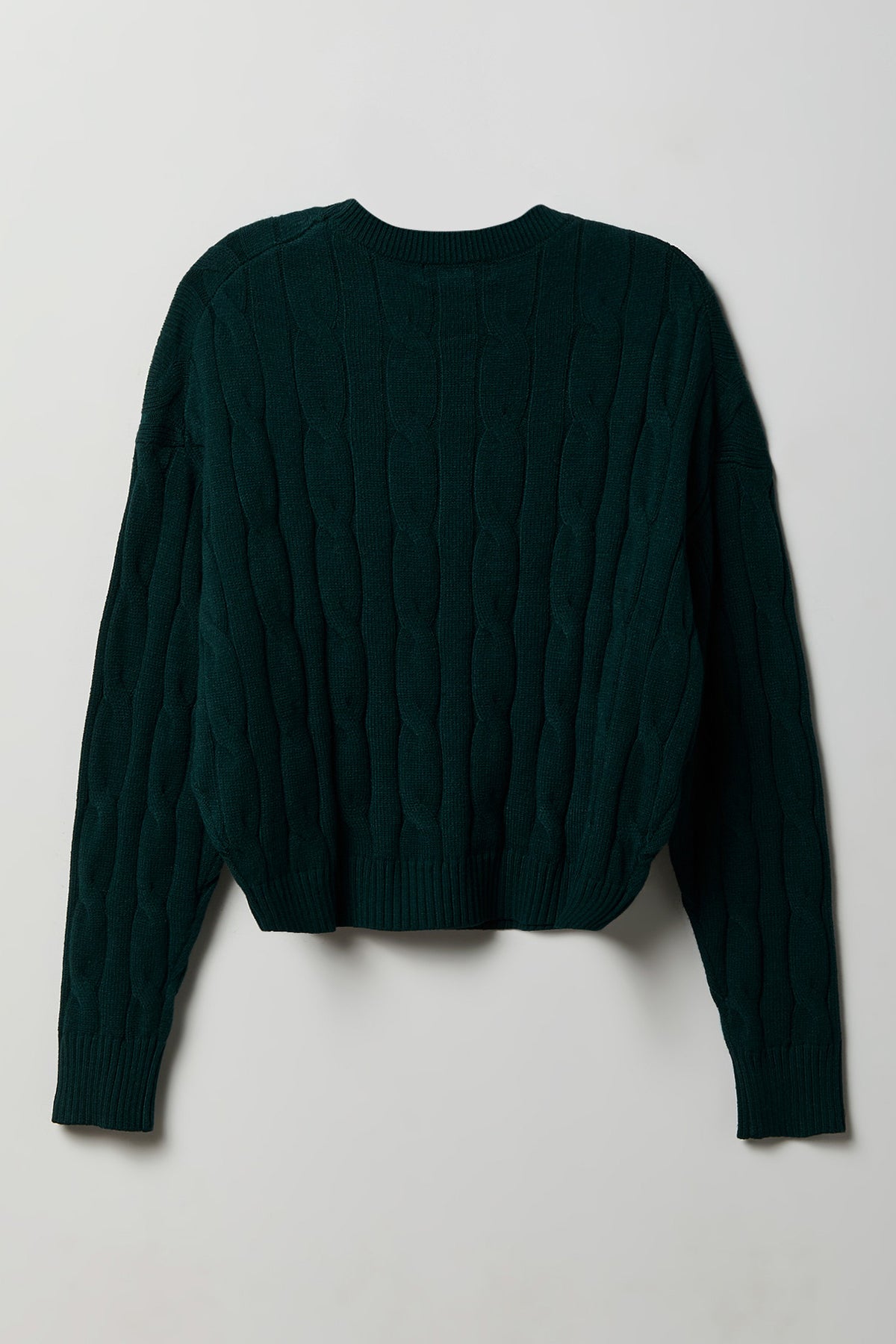 Alt View 2. Cable Knit Sweater - Green