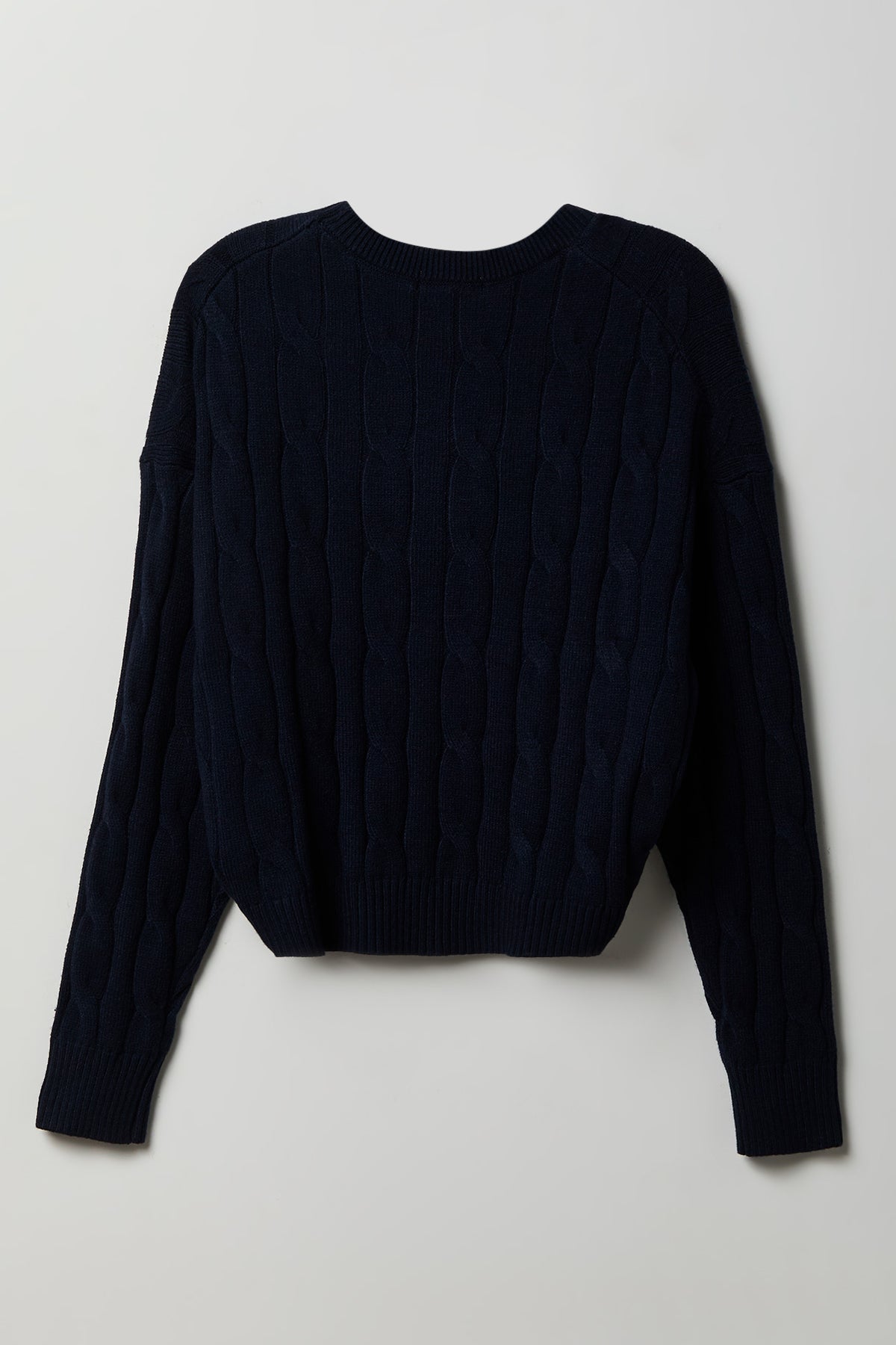 Alt View 2. Cable Knit Sweater - Navy