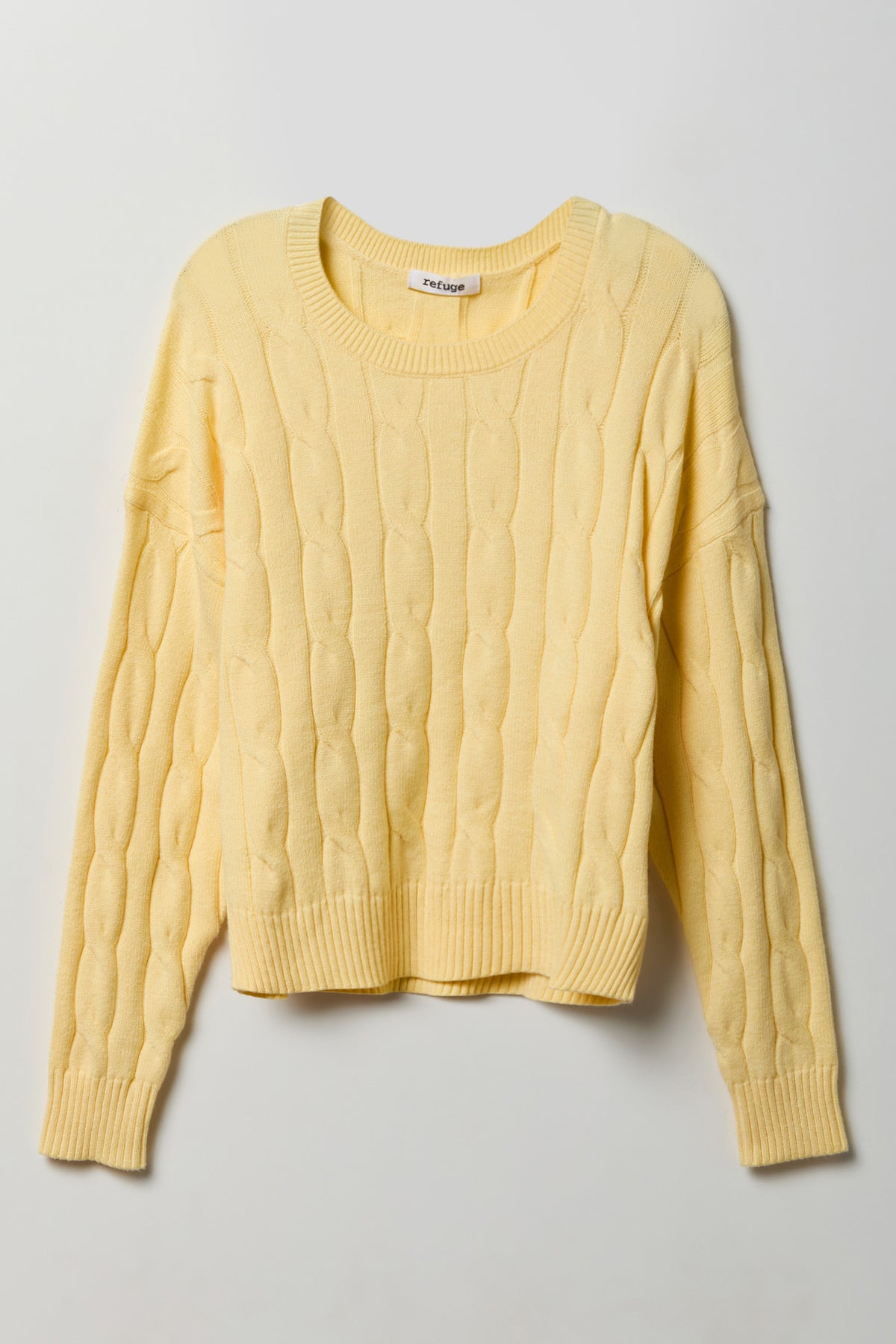 Cable Knit Sweater - Yellow