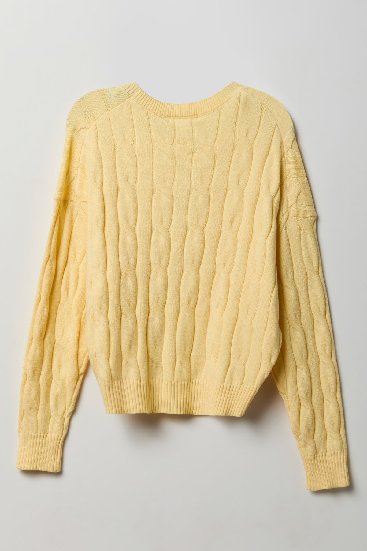 Alt View 2. Cable Knit Sweater - Yellow