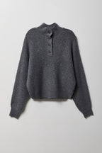 Mossy Knit Polo Sweater