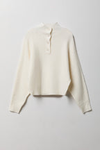 Mossy Knit Polo Sweater