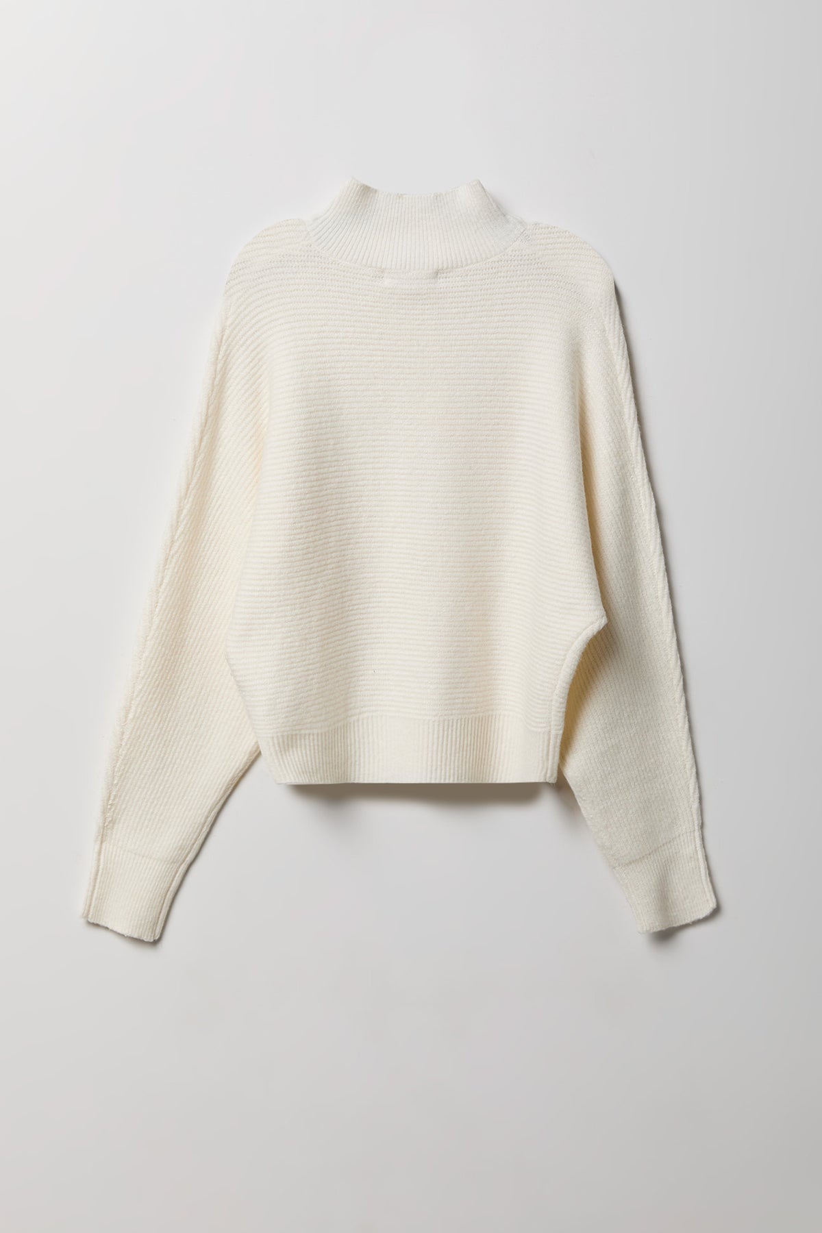 Alt View 2. Mossy Knit Polo Sweater - Ivory