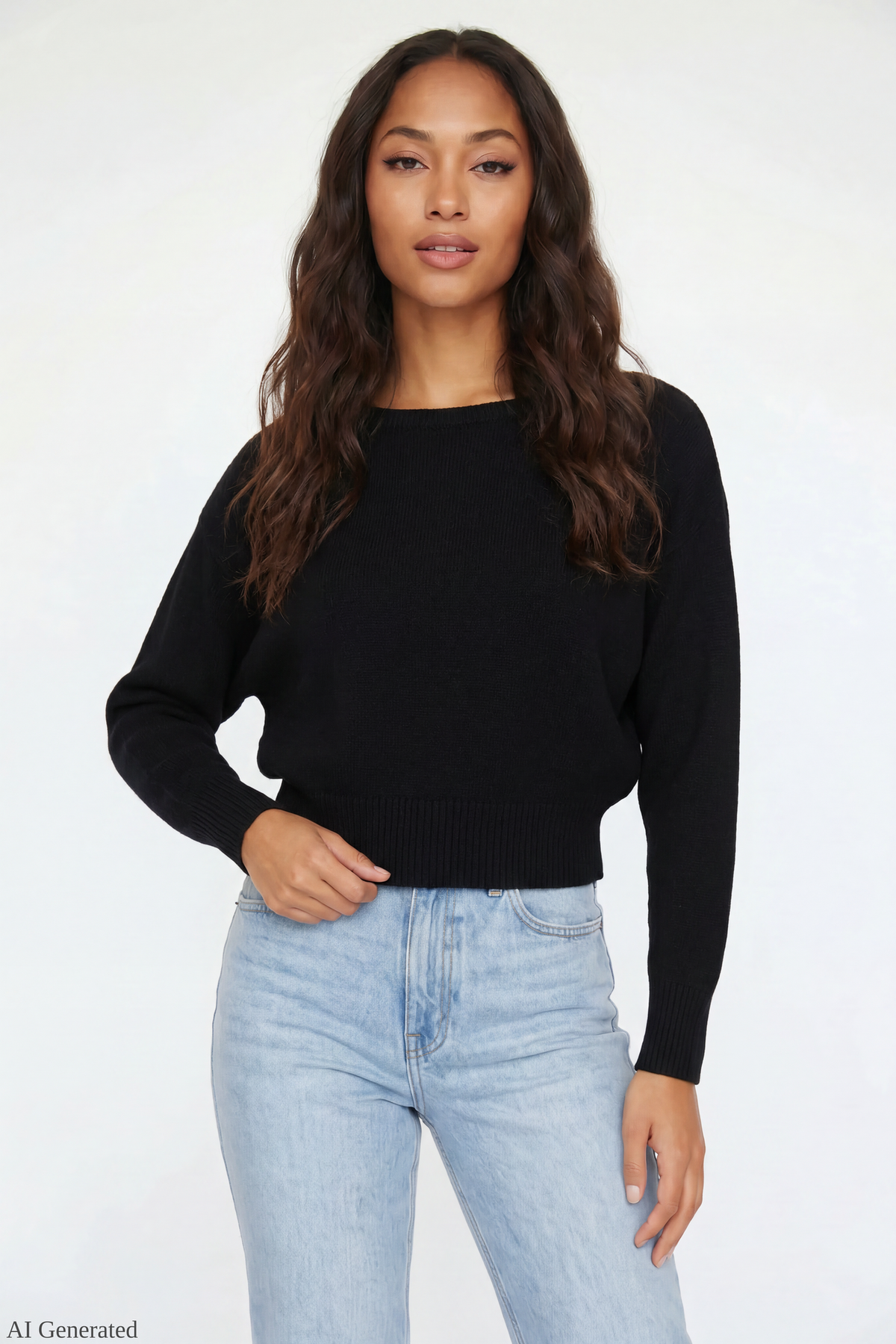 Dolman Sweater Black Hero Resized - Black