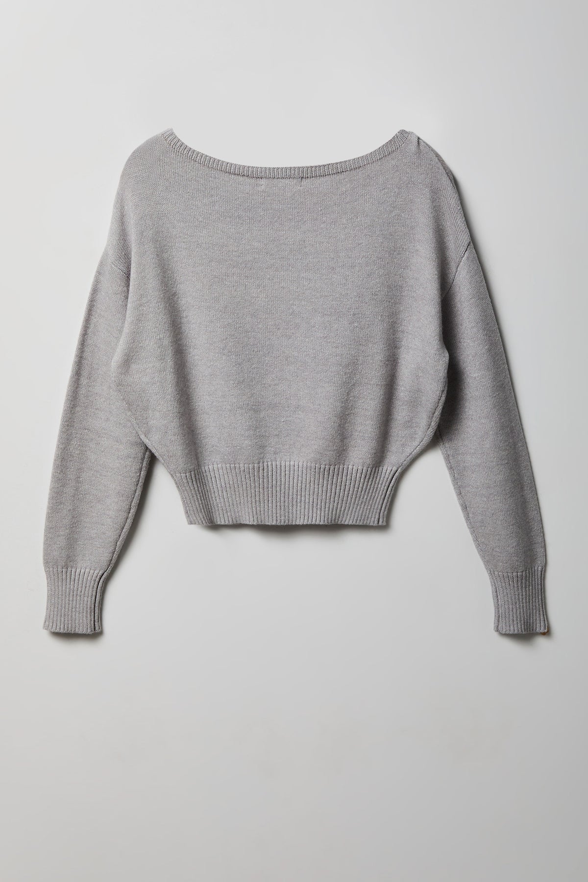 Alt View 2. Dolman Sleeve Sweater - Heather Grey