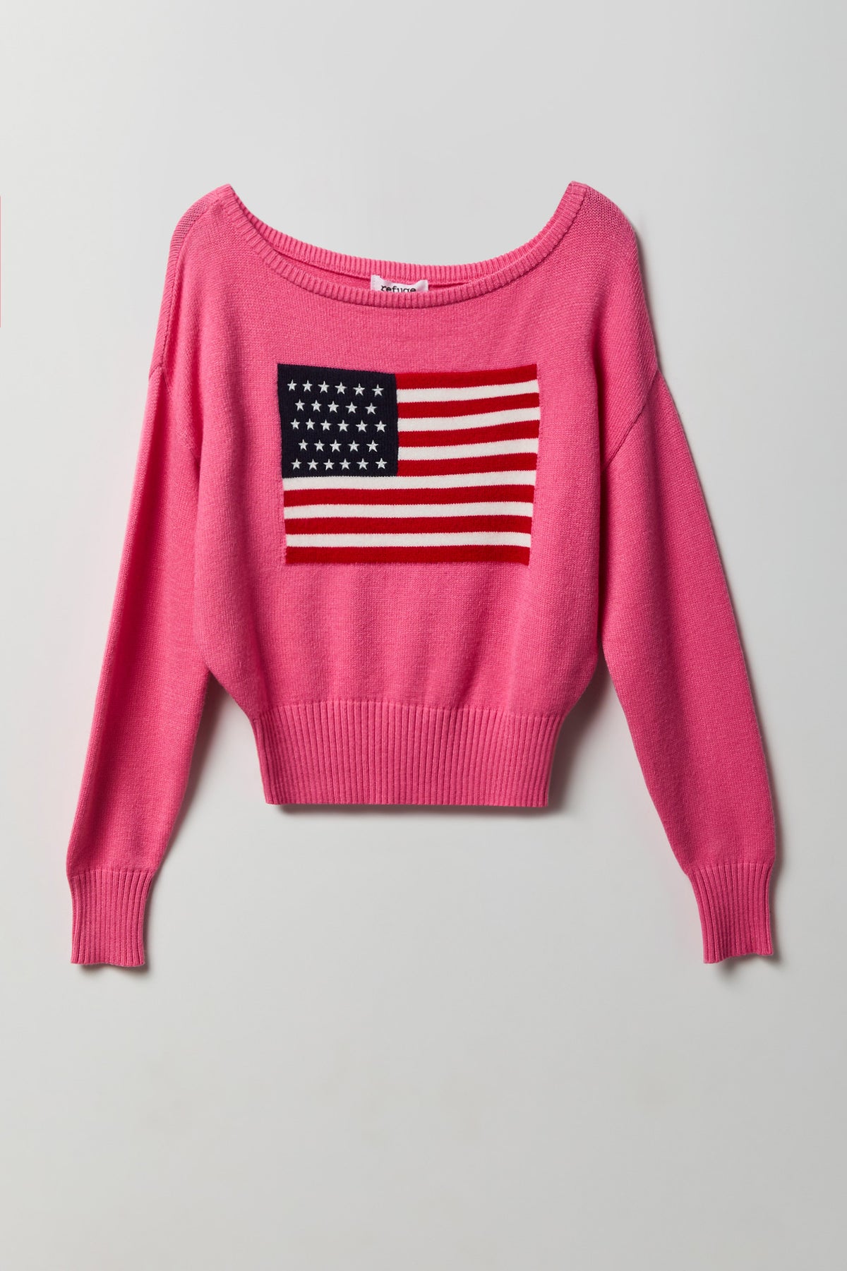 Alt View 5. Jacquard Knit Cinched Sweater - Pink