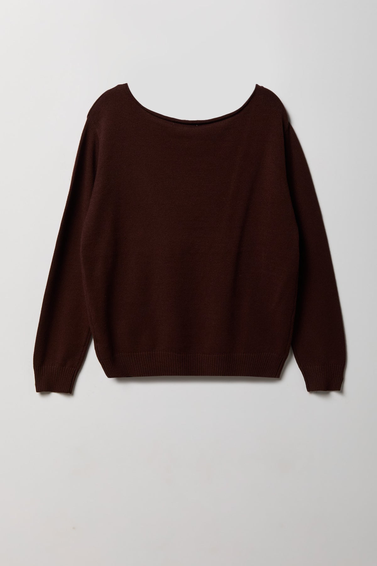 Alt View 2. Knit Sweater - Brown