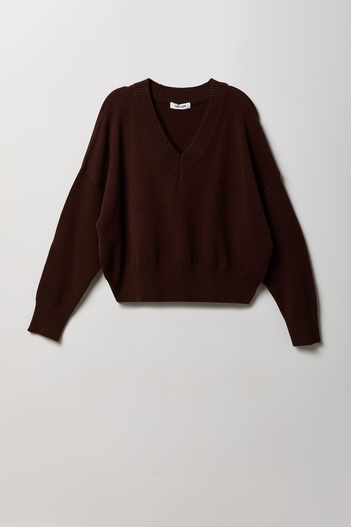 V-Neck Sweater - Brown