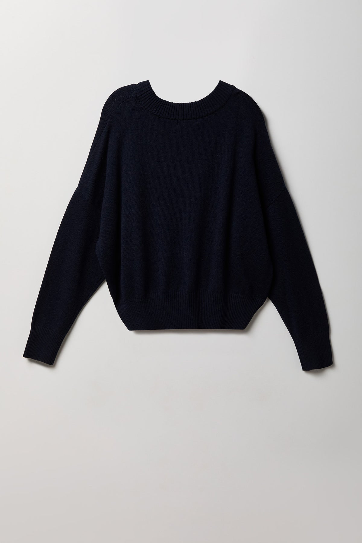 Alt View 2. V-Neck Sweater - Navy