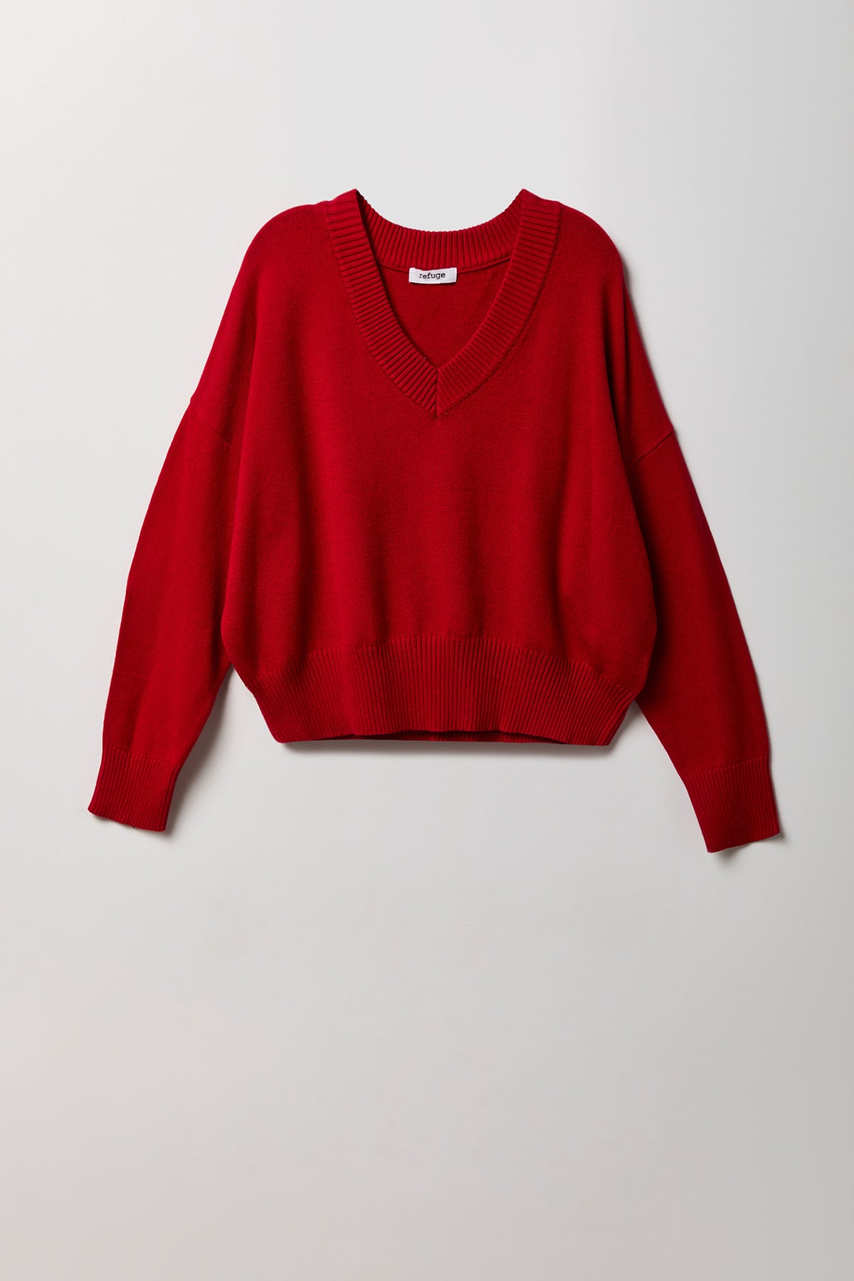 V-Neck Sweater - Red