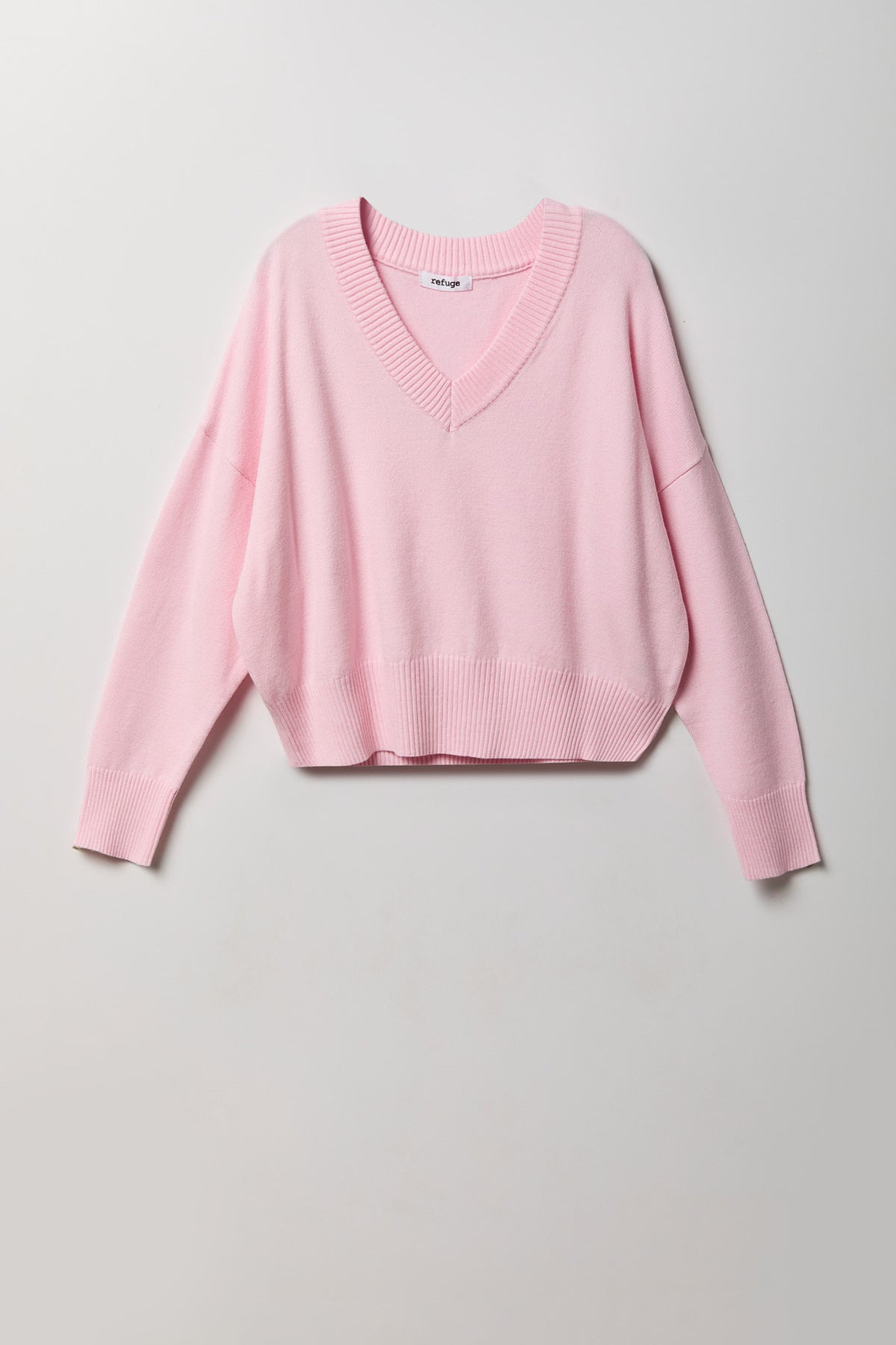V-Neck Sweater - Pink