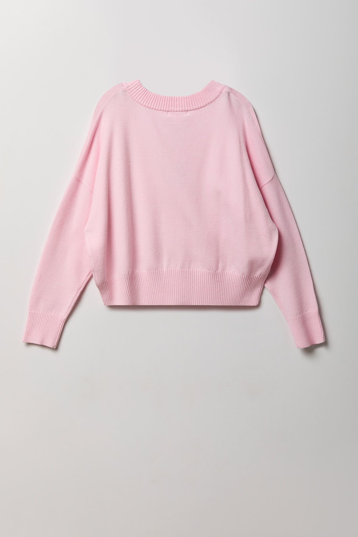 Alt View 2. V-Neck Sweater - Pink