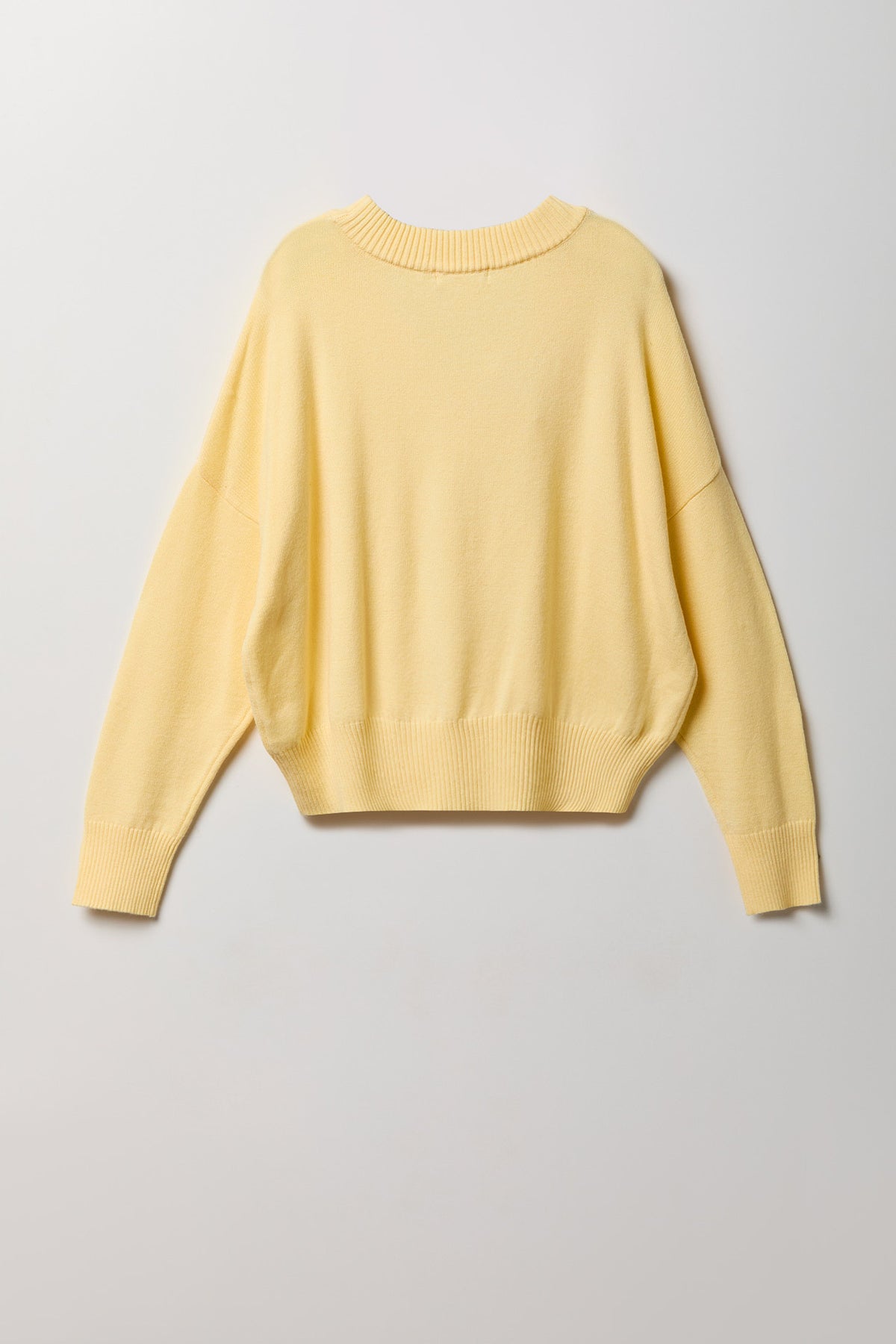 Alt View 2. V-Neck Sweater - Yellow