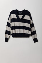 Striped V-Neck Sweater