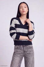 Striped V-Neck Sweater