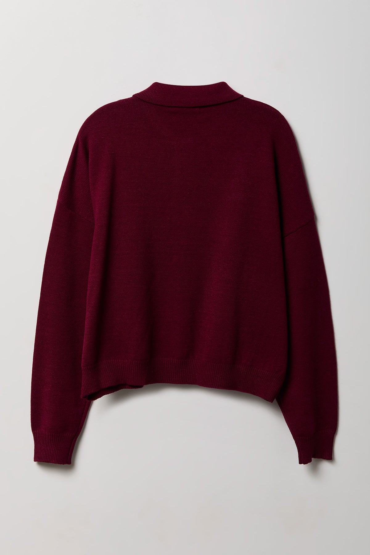 Alt View 2. Polo Sweater - Burgundy