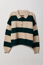 Striped Polo Sweater