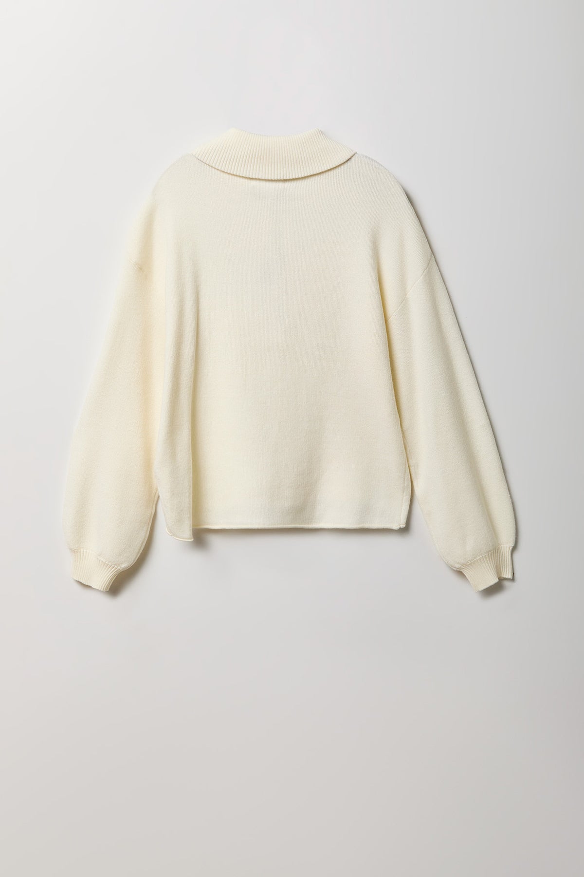 Alt View 2. Quarter Zip Sweater - Ivory