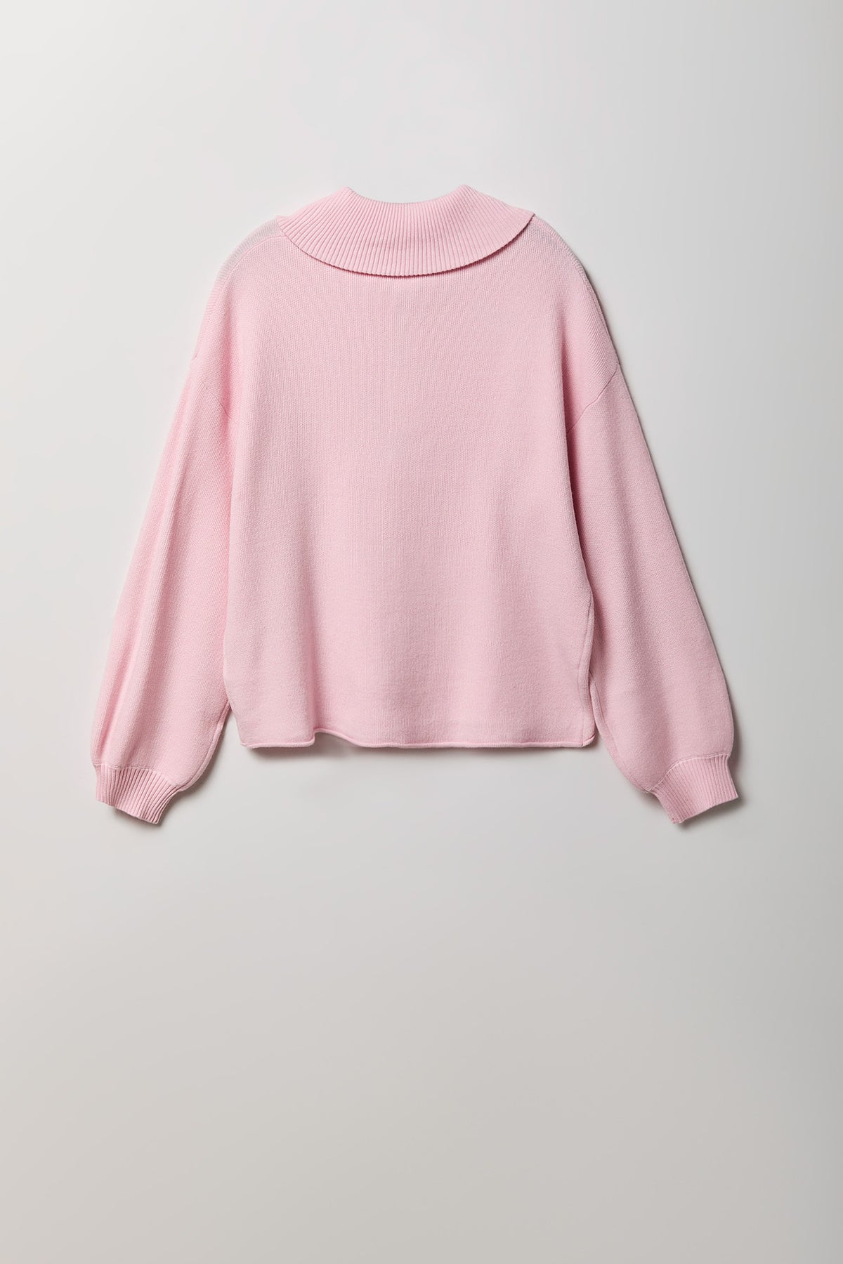 Alt View 2. Quarter Zip Sweater - Light Pink