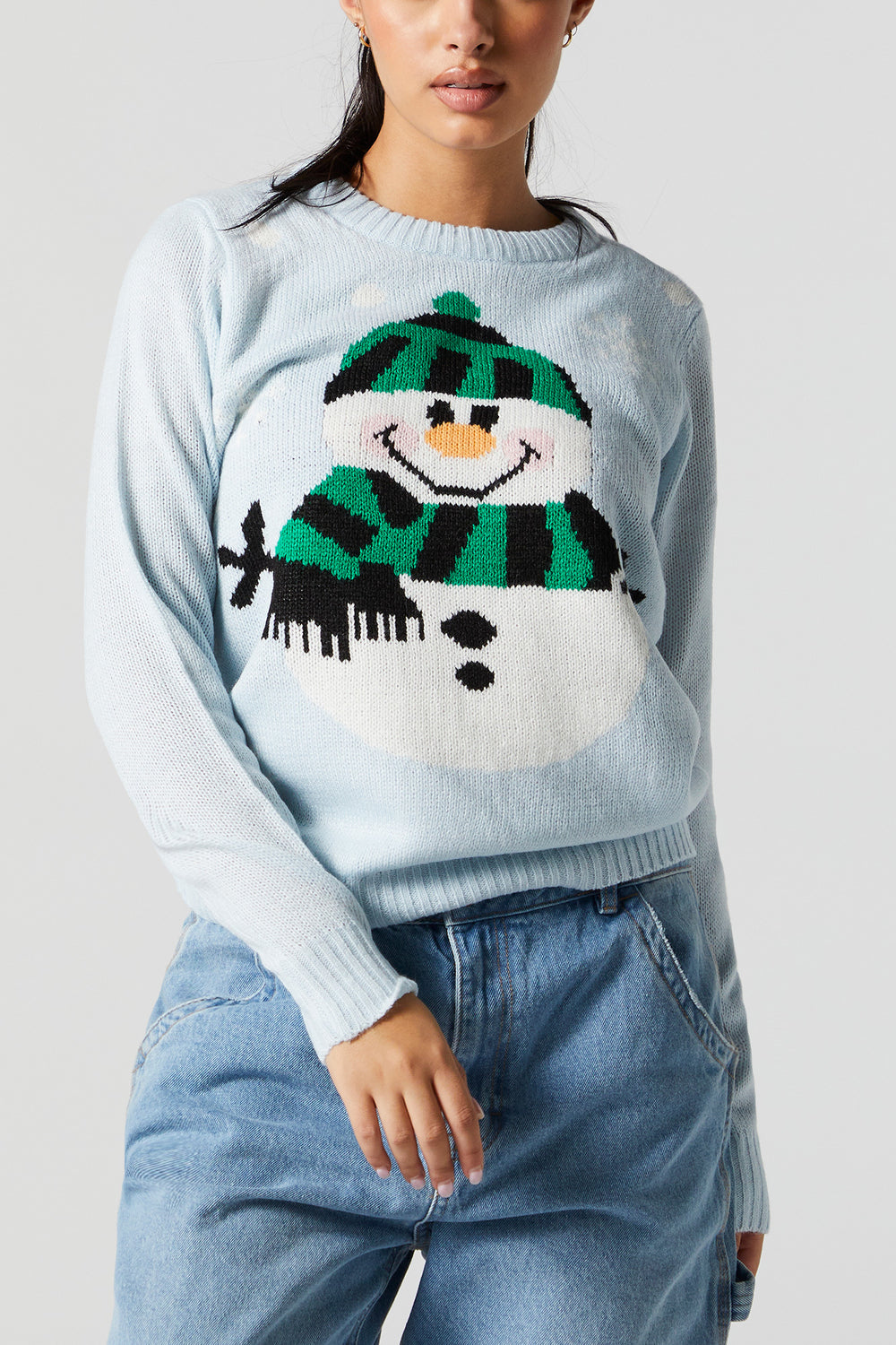 Jacquard Knit Snowman Sweater Jacquard Knit Snowman Sweater 2