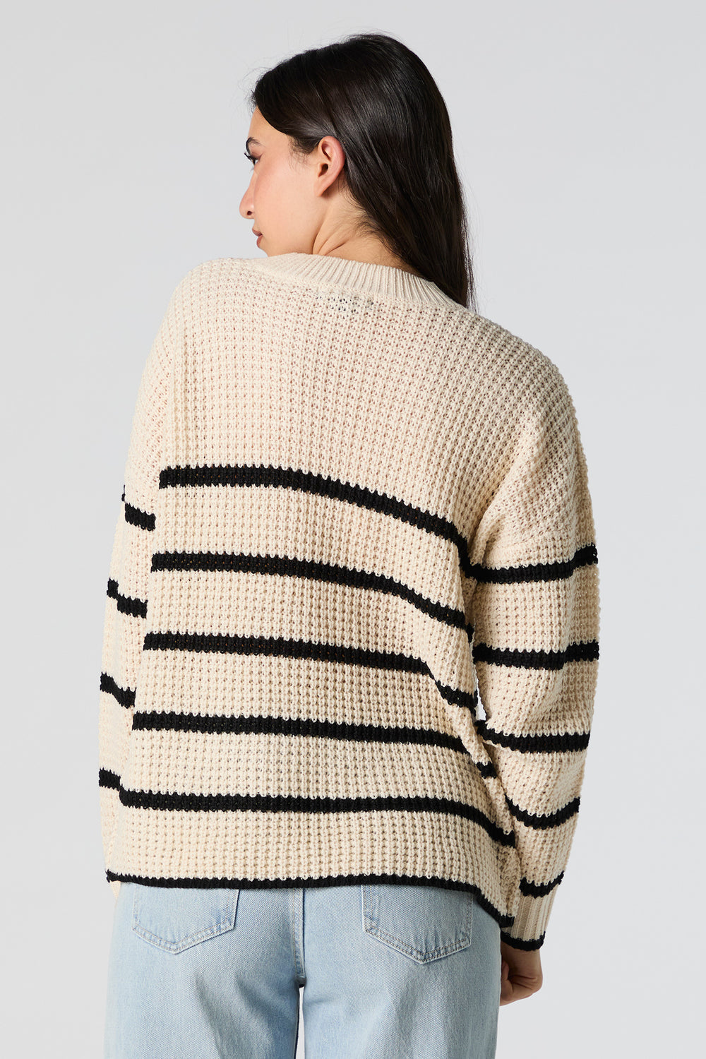 Striped Waffle Knit Sweater Striped Waffle Knit Sweater 8