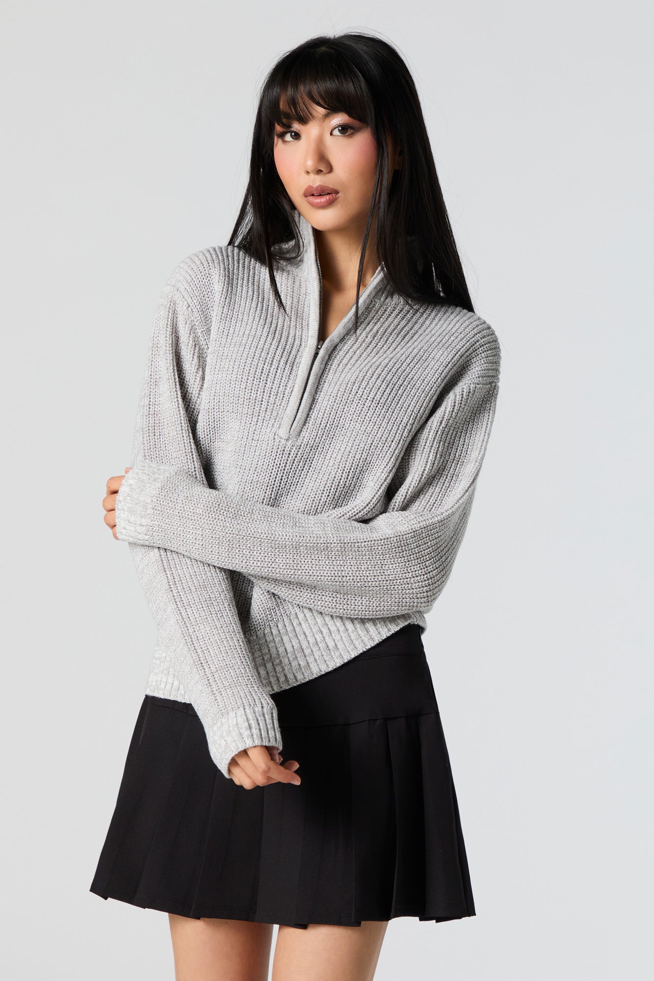 Quarter Zip Knit Sweater