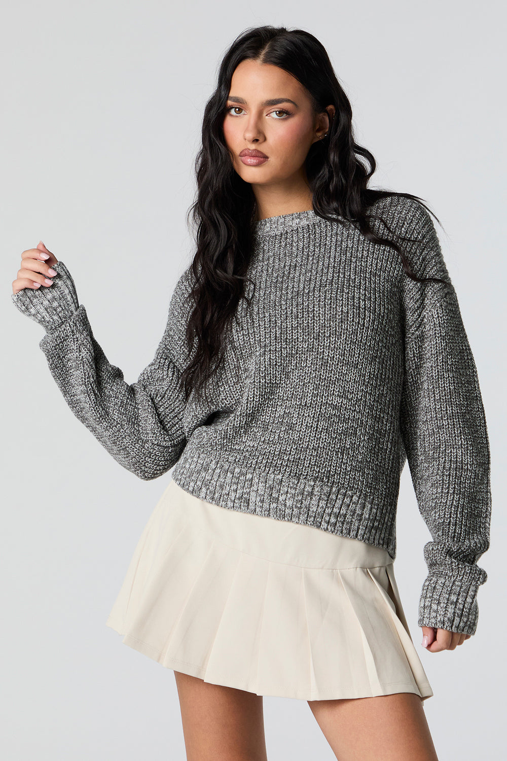 Chunky Knit Drop Shoulder Sweater Chunky Knit Drop Shoulder Sweater 8