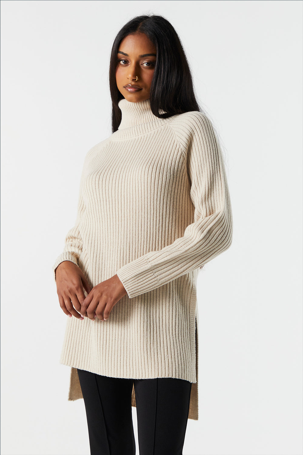 Ribbed Knit Turtleneck Tunic Ribbed Knit Turtleneck Tunic 7