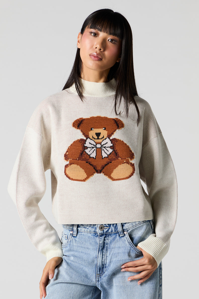 Teddy Jacquard Knit Sweater