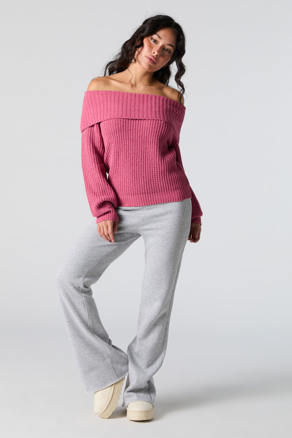 Ribbed Knit Off Shoulder Sweater Ribbed Knit Off Shoulder Sweater 10