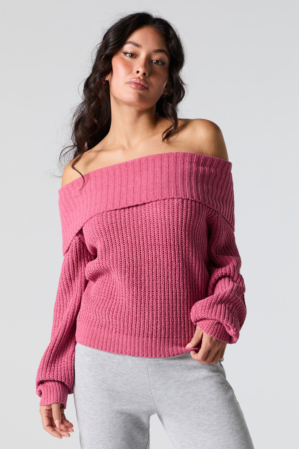 Ribbed Knit Off Shoulder Sweater Ribbed Knit Off Shoulder Sweater 8