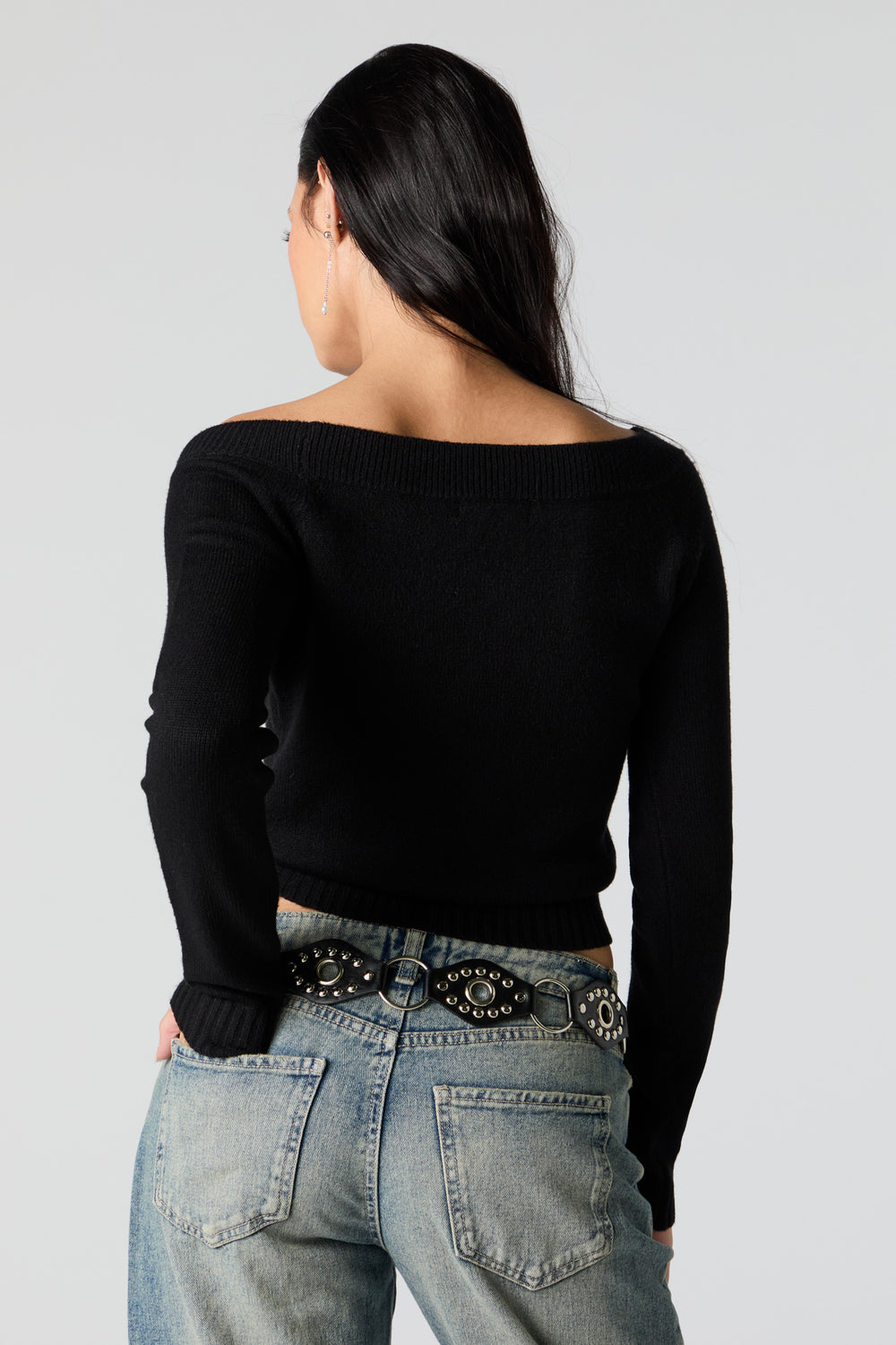 V-Neck Off Shoulder Sweater V-Neck Off Shoulder Sweater 6