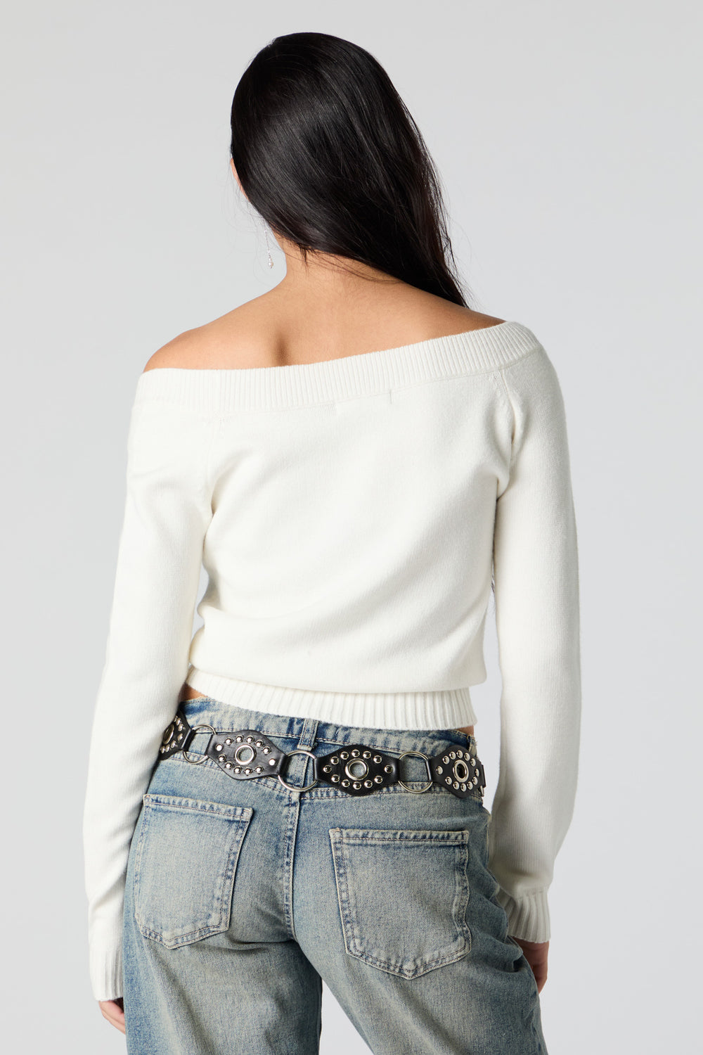 V-Neck Off Shoulder Sweater V-Neck Off Shoulder Sweater 12