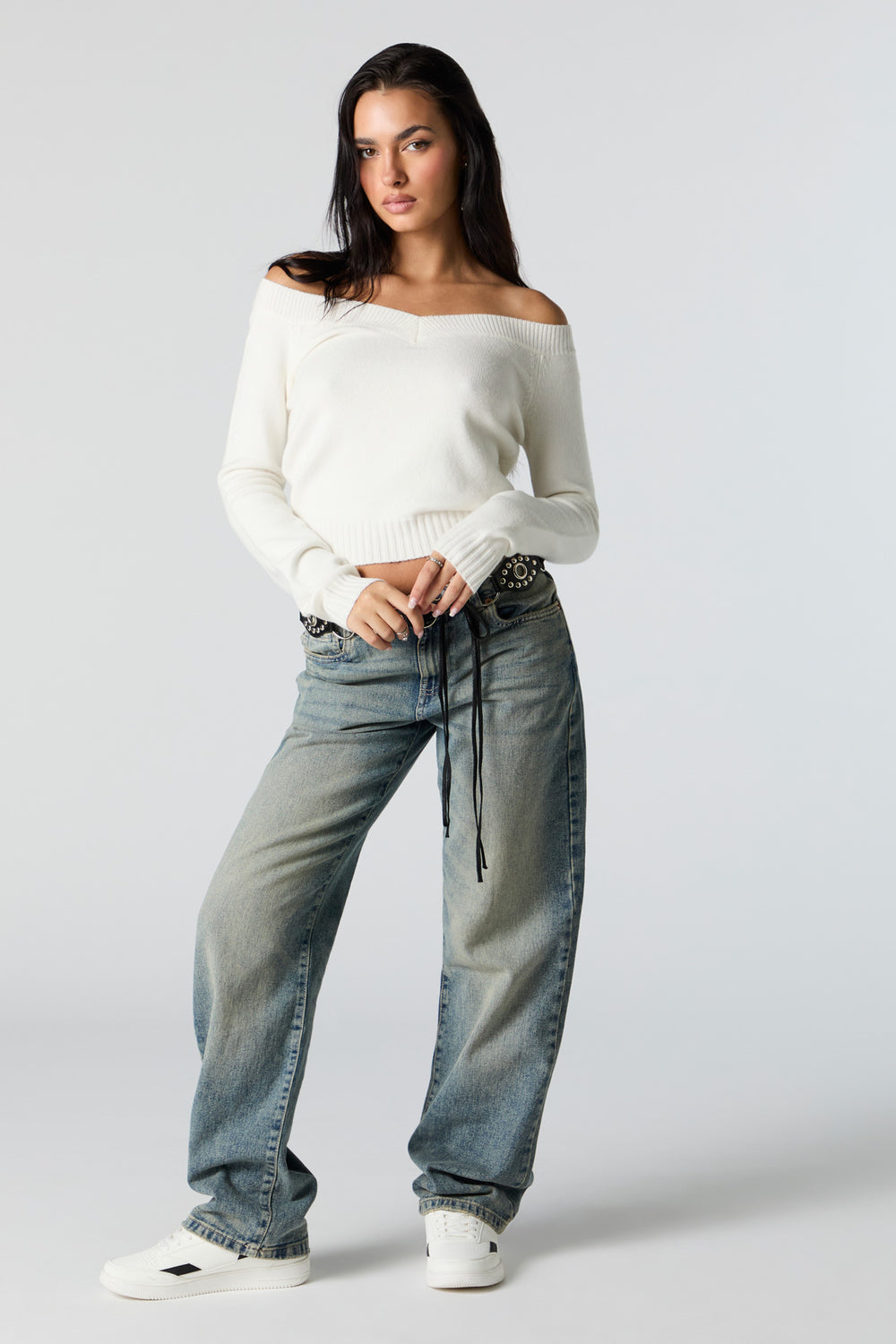 V-Neck Off Shoulder Sweater V-Neck Off Shoulder Sweater 13