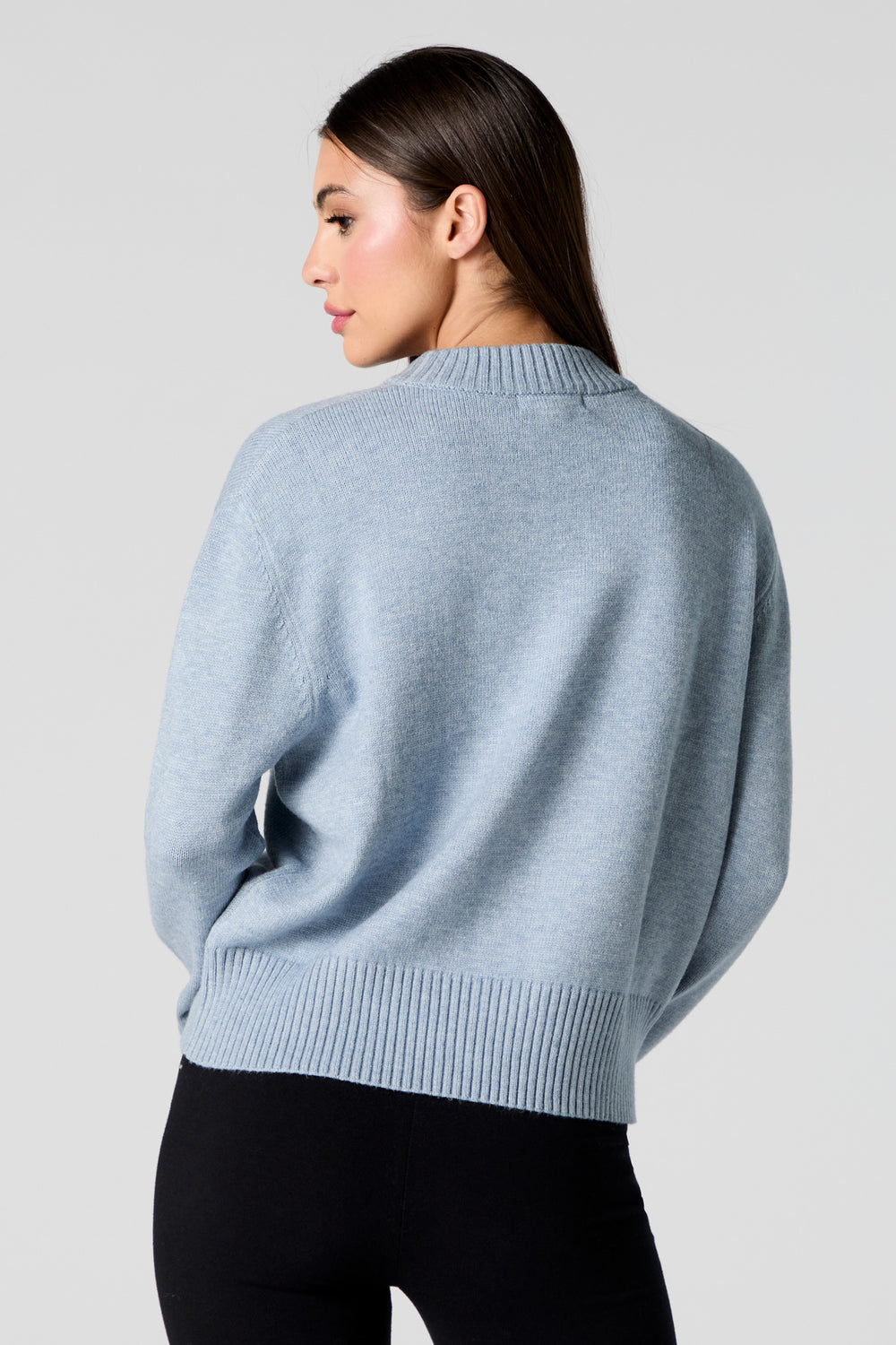 Ribbed Trim Crewneck Sweater Ribbed Trim Crewneck Sweater 9