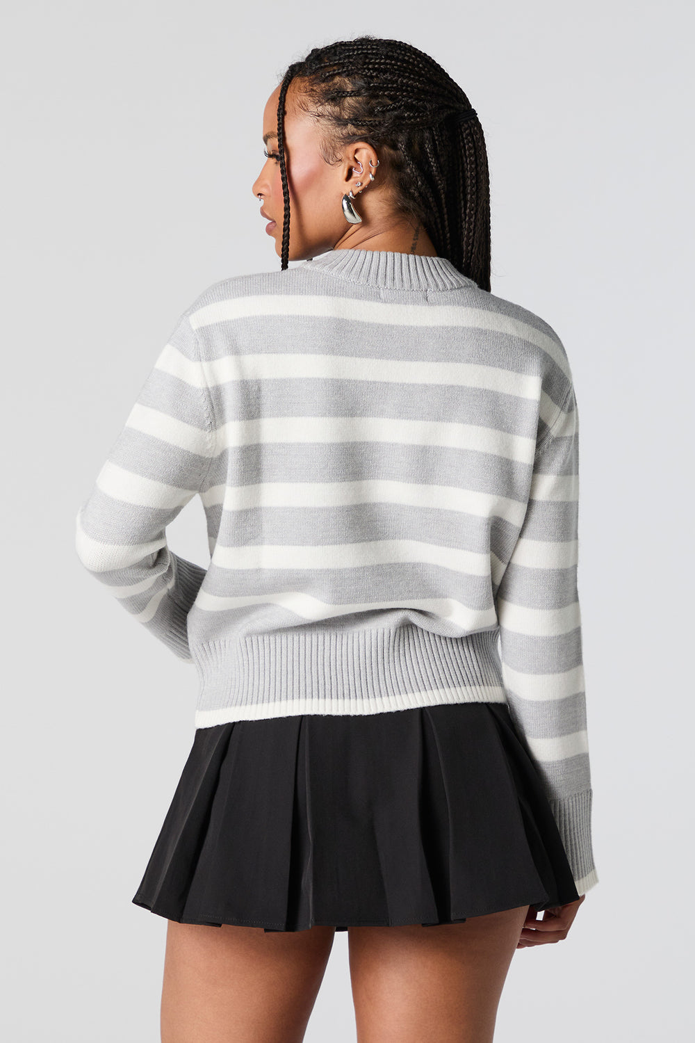 Striped Knit Crewneck Sweater Striped Knit Crewneck Sweater 2