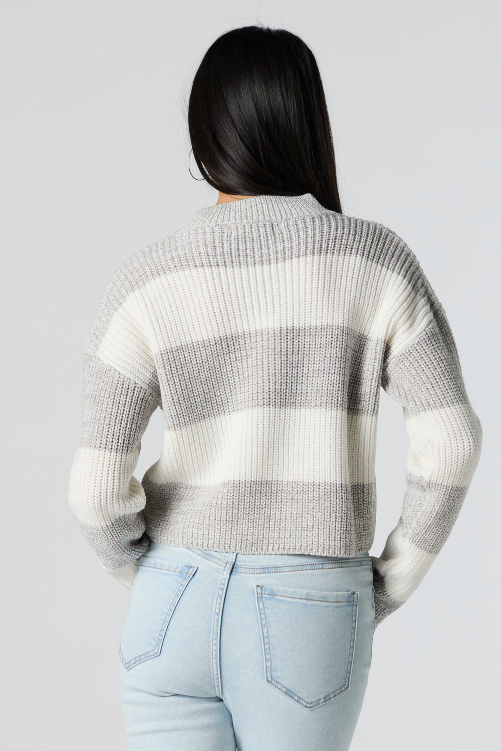 Striped Crew Neck Knit Sweater Striped Crew Neck Knit Sweater 5