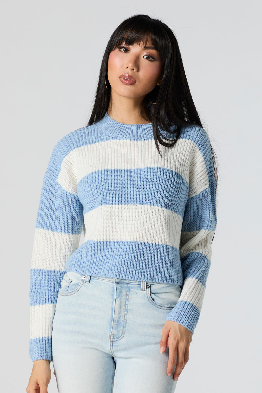 Striped Crew Neck Knit Sweater Striped Crew Neck Knit Sweater 7