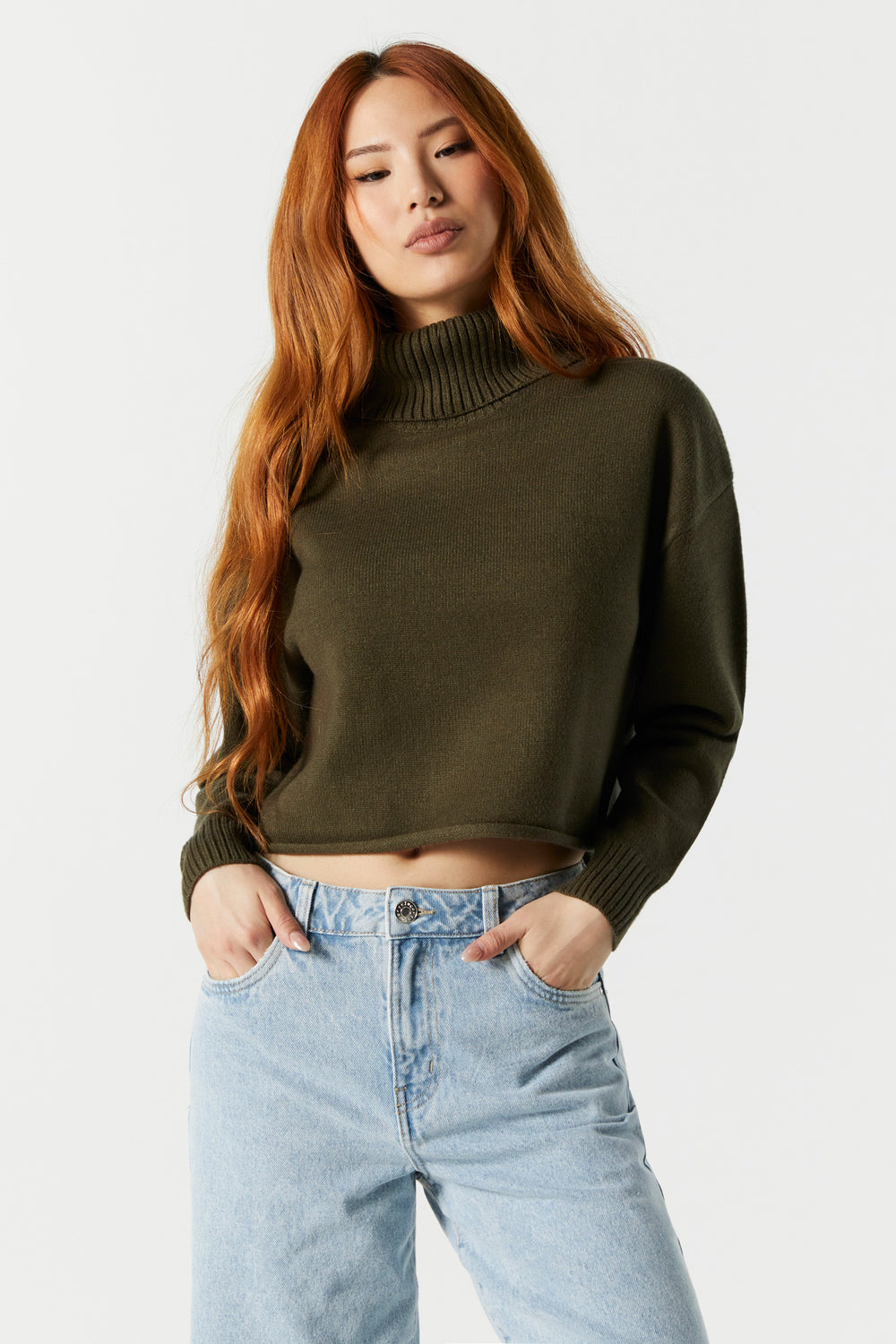 Cropped Turtleneck Sweater Cropped Turtleneck Sweater 1