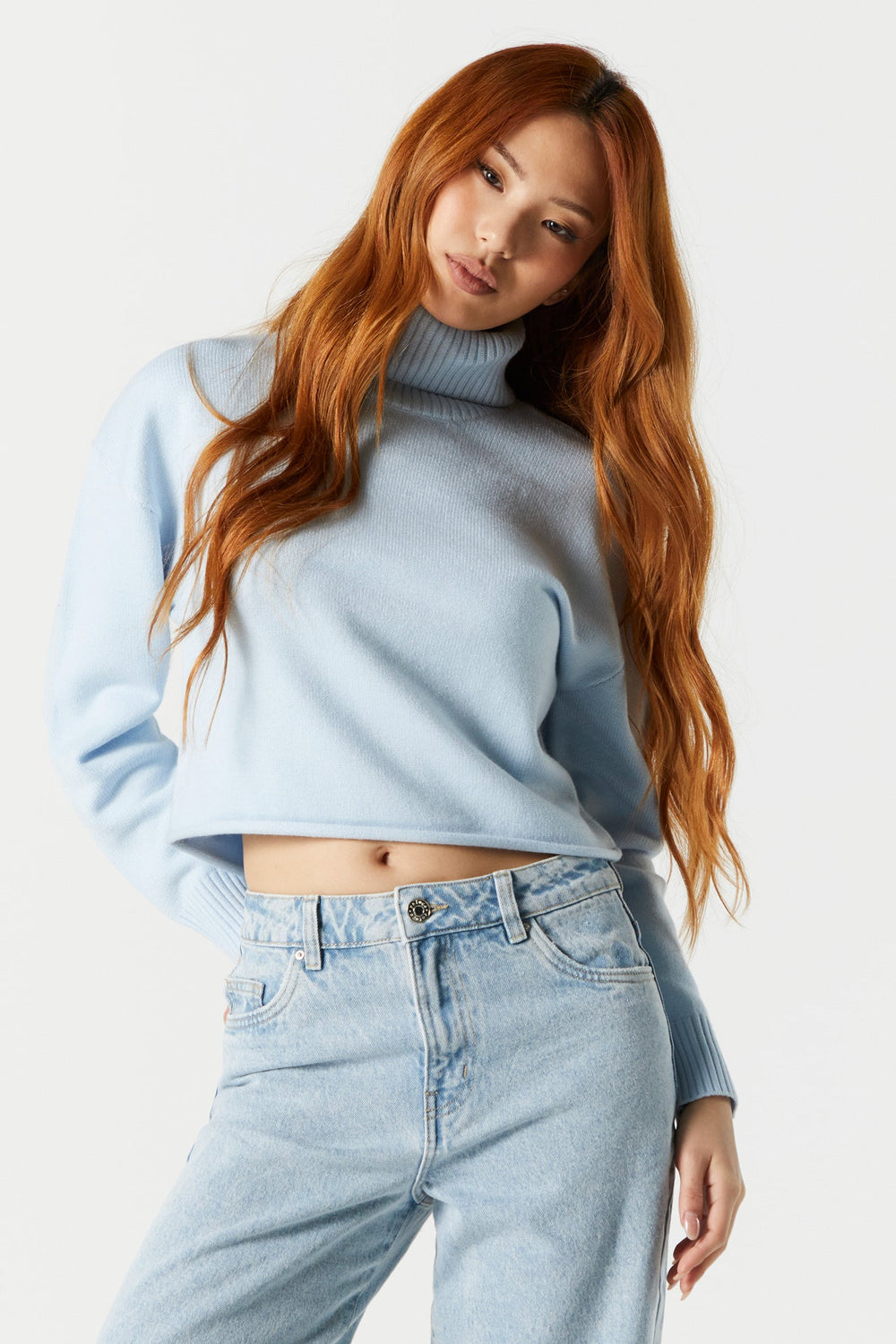 Colored Cropped Turtleneck Sweater Colored Cropped Turtleneck Sweater 2