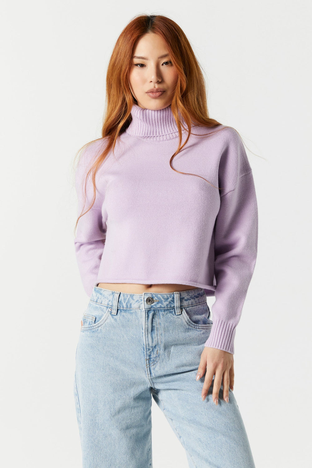 Colored Cropped Turtleneck Sweater Colored Cropped Turtleneck Sweater 4
