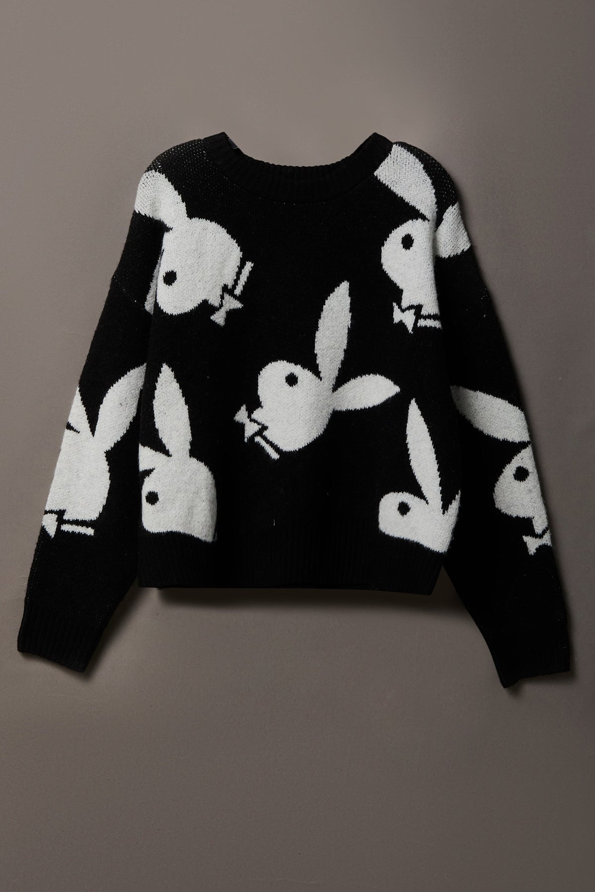 Playboy Mossy Knit Sweater - Black