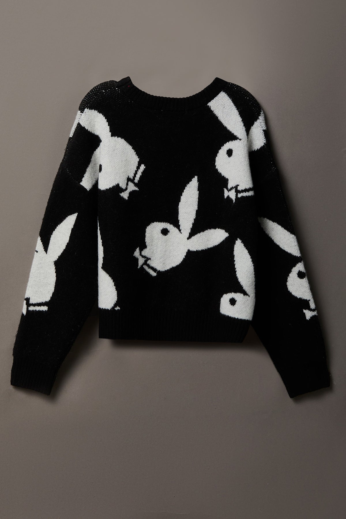 Alt View 2. Playboy Mossy Knit Sweater - Black