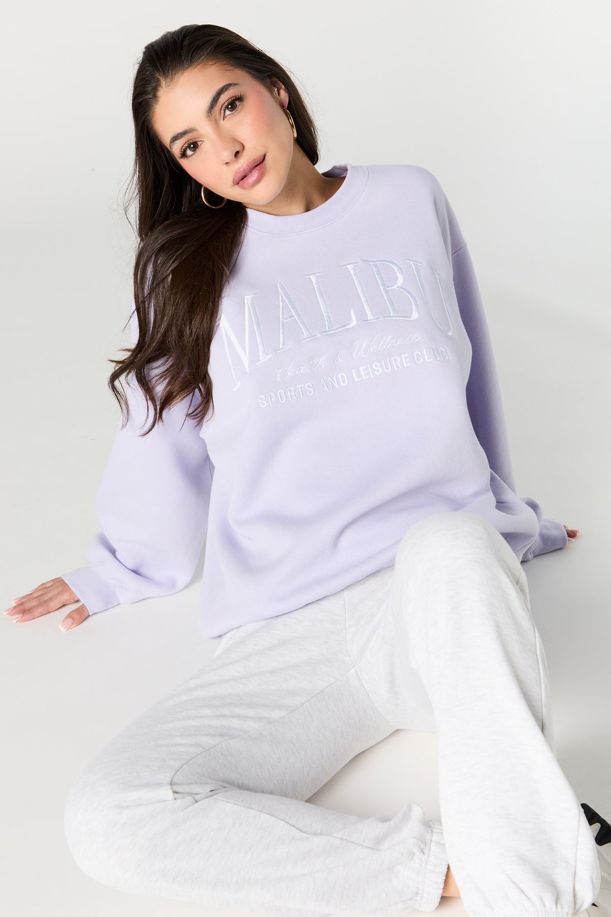 Embroidered Fleece Sweatshirt