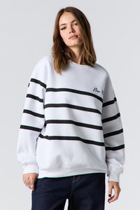 Embroidered Fleece Sweatshirt